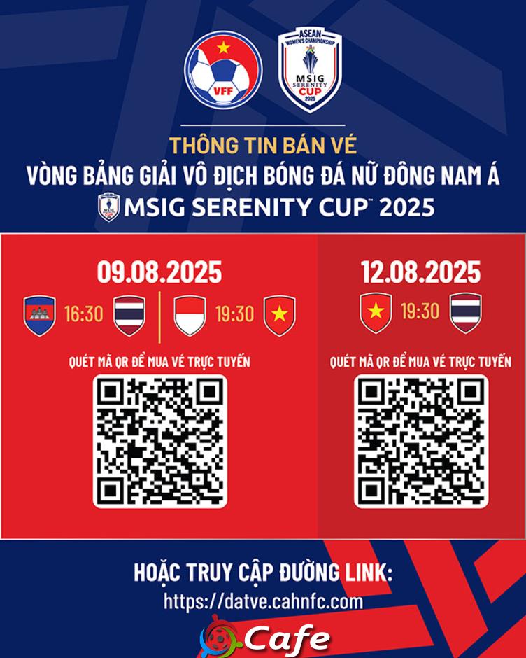 Trận Việt Nam vs Indonesia ở giải nữ Đông Nam Á bán vé trực tuyến