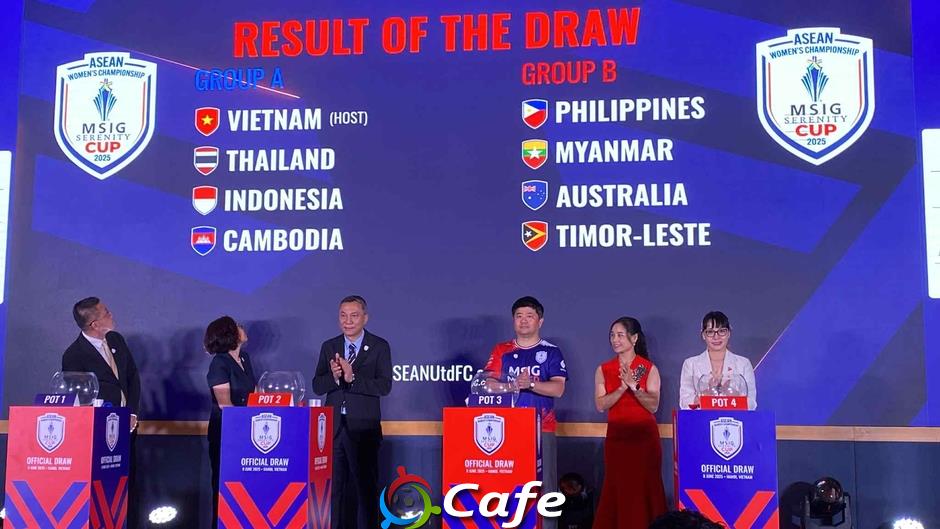 Việt Nam sớm đụng độ Thái Lan tại giải vô địch nữ Đông Nam Á 2025