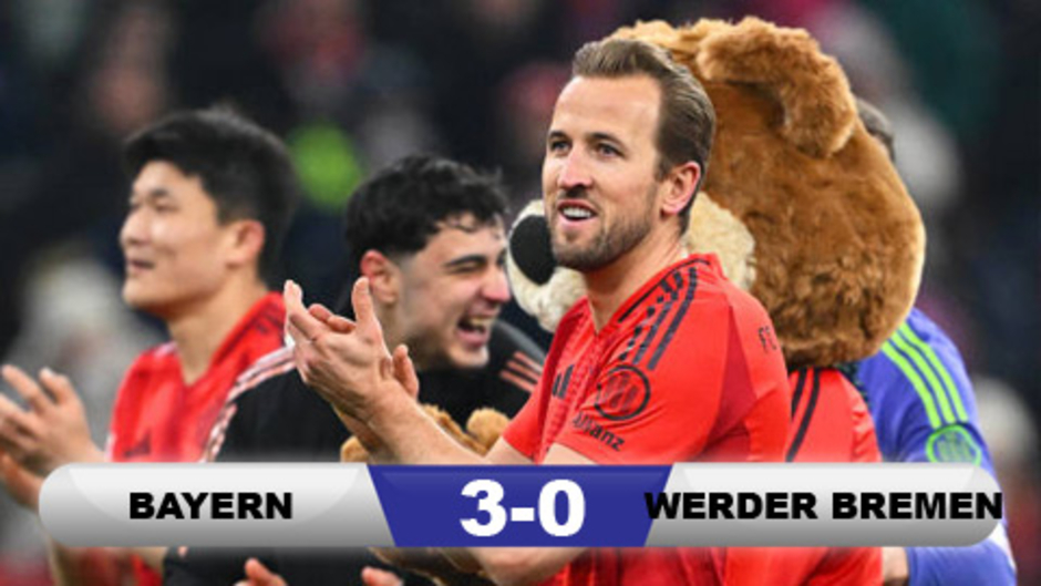 Kết quả Bayern 3-0 Bremen: Bayern vững ở đỉnh bảng