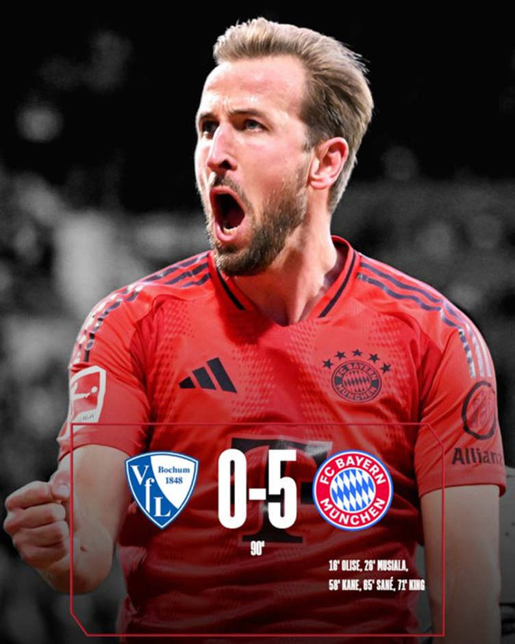 Kết quả Bochum 0-5 Bayern: Hùm xám trút giận