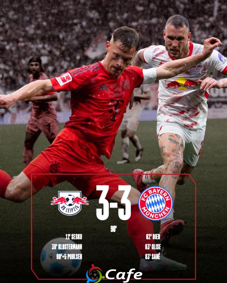 Kết quả RB Leipzig 3-3 Bayern: Kane vẫn phải chờ