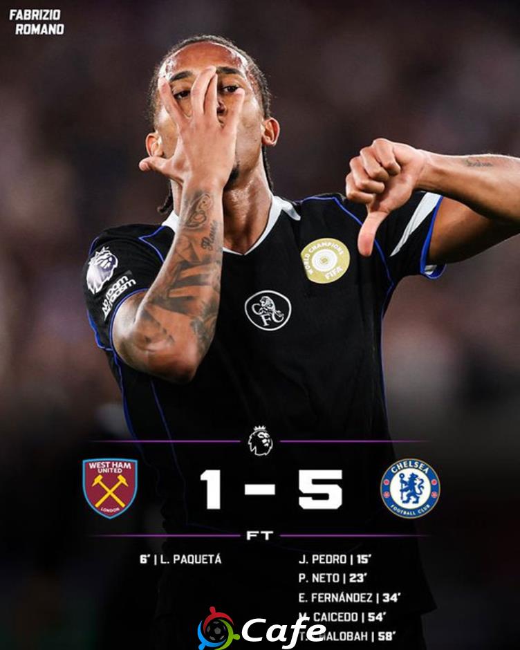 Kết quả West Ham 1-5 Chelsea: The Blues tạm chiếm ngôi đầu