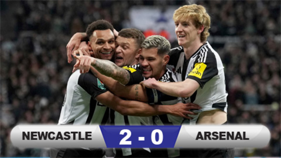 Kết quả Newcastle 2-0 Arsenal: Chích chòe vào chung kết