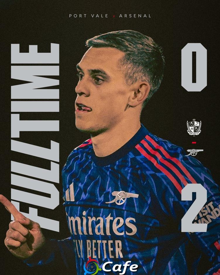 Kết quả Port Vale 0-2 Arsenal: Vé đi tiếp cho Pháo thủ
