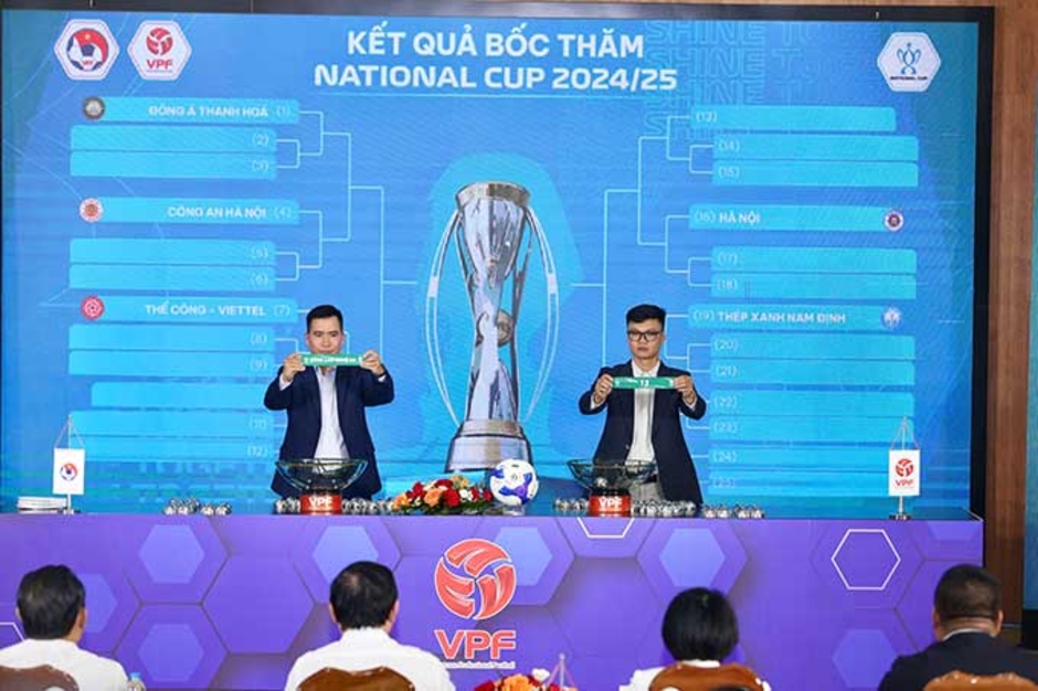 Cúp Quốc gia 2024/25: Đương kim vô địch Thanh Hoá vào nhánh khó, Hà Nội dễ thở