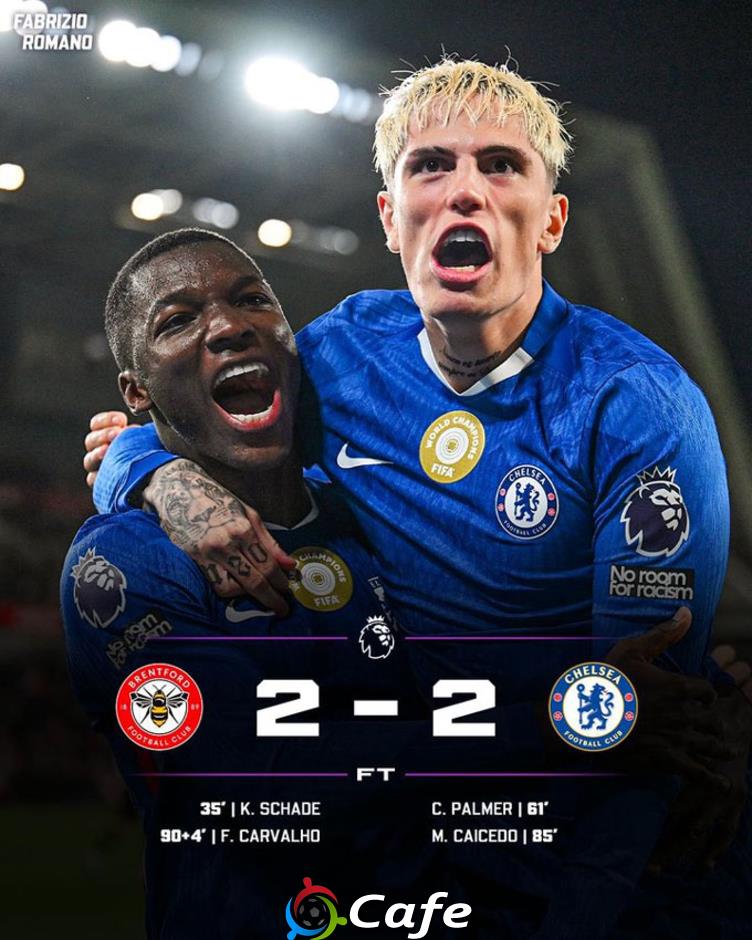 Kết quả Brentford 2-2 Chelsea: The Blues mất 2 điểm phút 90'+3