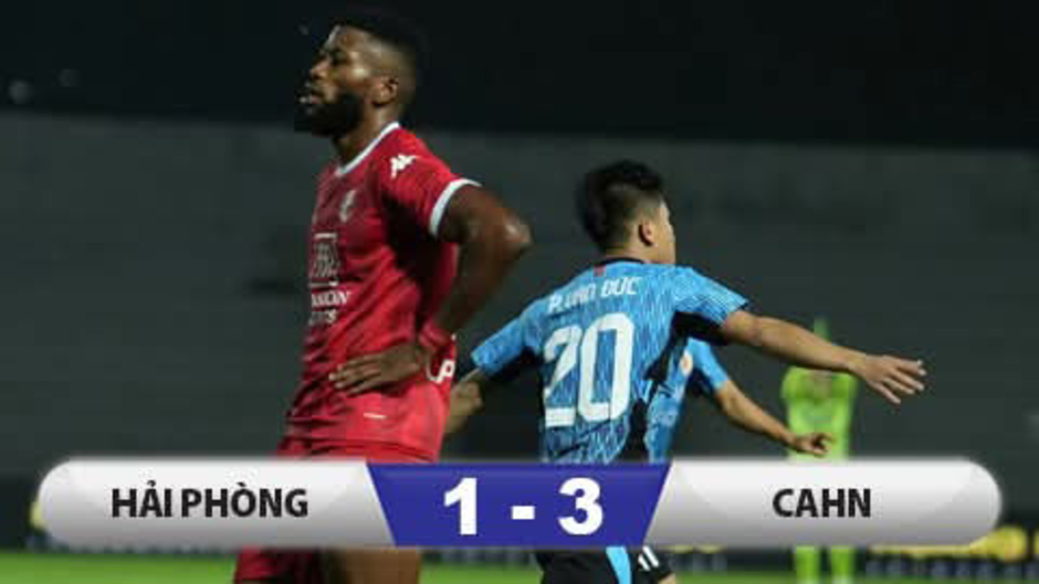 Kết quả Hải Phòng 1-3 Công an Hà Nội: Nuôi mộng ăn ba
