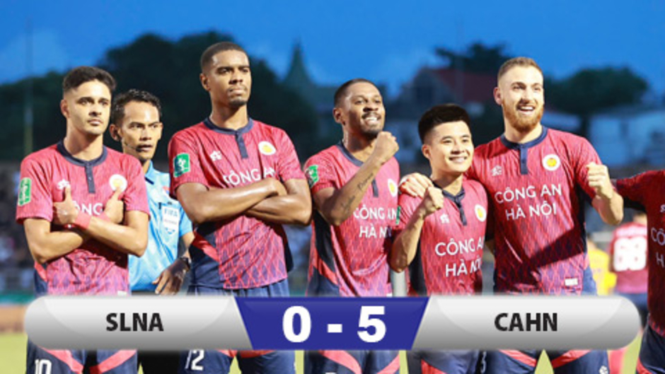 Kết quả SLNA 0-5 CAHN: Nhà vô địch 