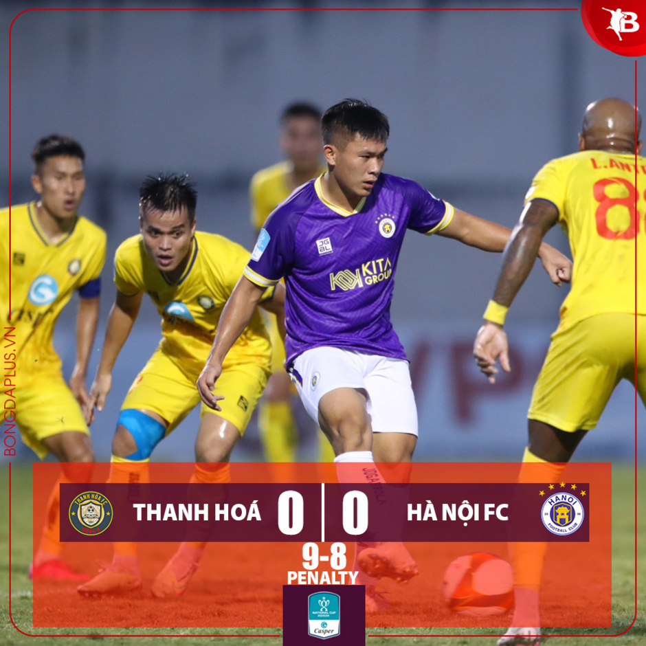 Kết quả Thanh Hoá 0-0 Hà Nội FC (pen 9-8 ): Văn Quyết đá hỏng 11m, Thanh Hoá lập cú đúp vô địch