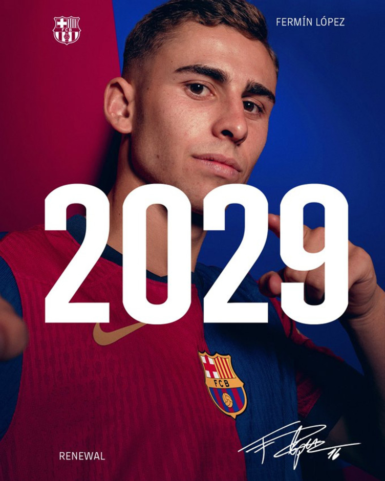 Barca giữ chân Fermin Lopez đến năm 2029