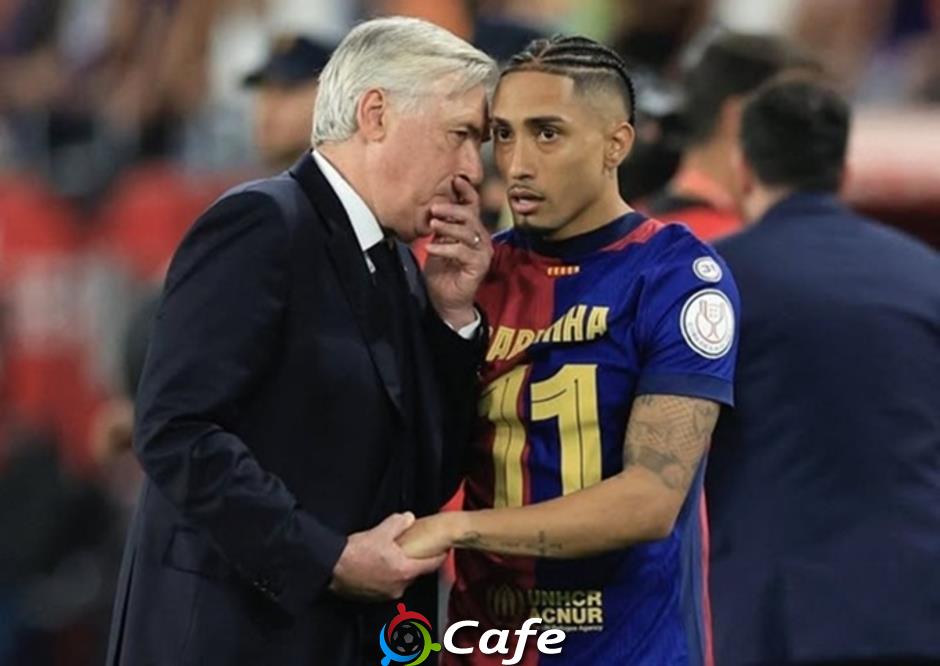 Bệ phóng của Raphinha là Ancelotti chứ không phải Flick