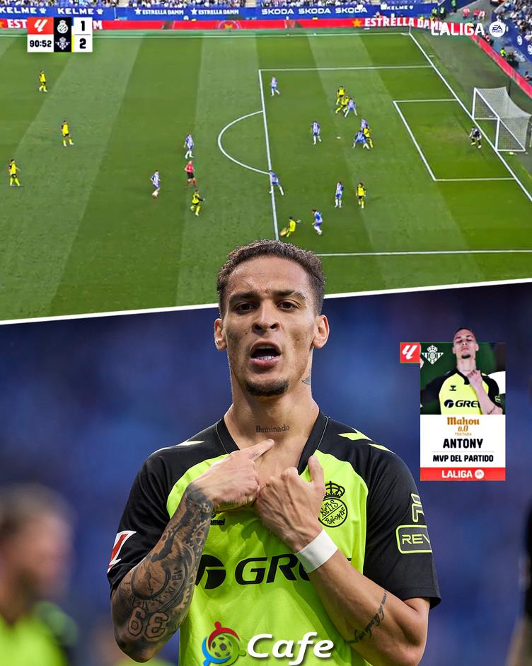 Cầu thủ Betis ôm đầu trước siêu phẩm cầu vồng của Antony