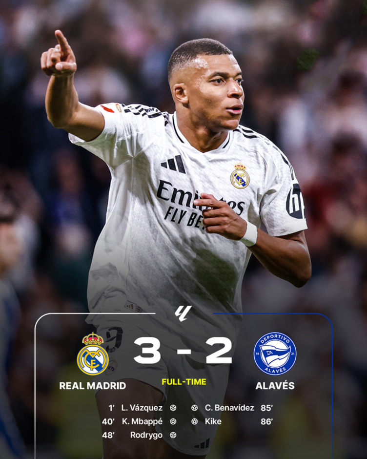 Kết quả Real Madrid 3-2 Alaves: Run rẩy phút cuối