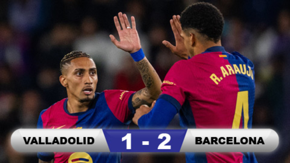 Kết quả Valladolid 1-2 Barca: 3 điểm khó nhọc