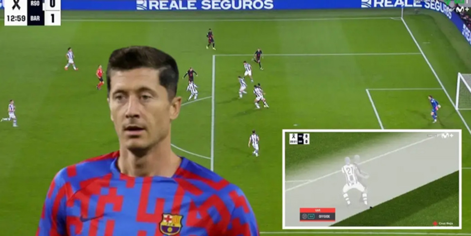 VAR nhầm người, cướp trắng của Barca bàn thắng