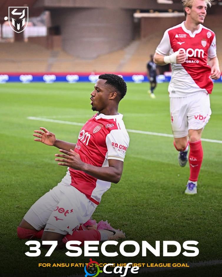 Ansu Fati tạo kỷ lục với bàn thắng sau 37 giây, giúp Monaco vùi dập Metz