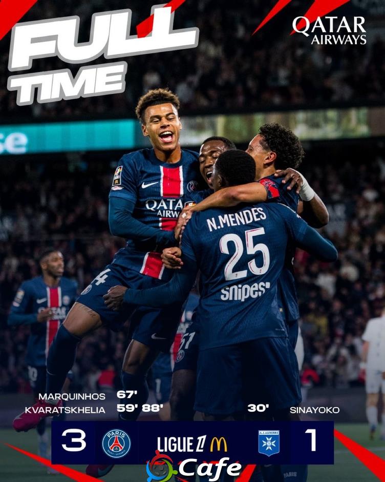 Kết quả PSG 3-1 Auxerre: 3 điểm ngày hạ màn