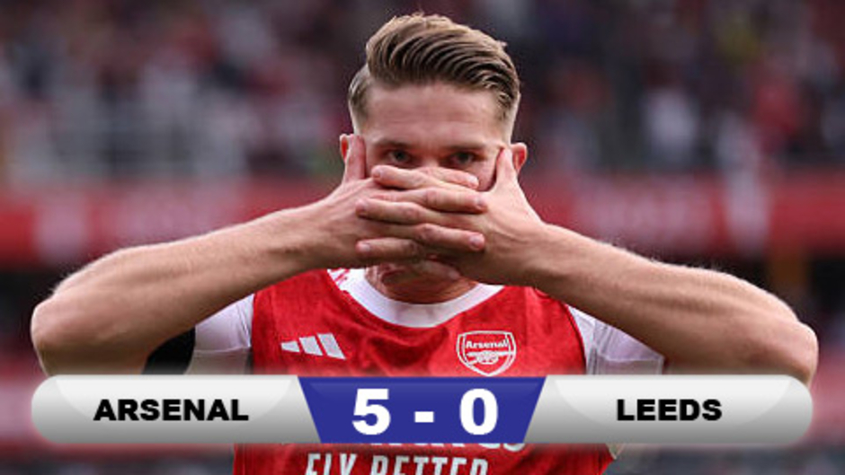 Kết quả Arsenal 5-0 Leeds: Pháo thủ thắng 