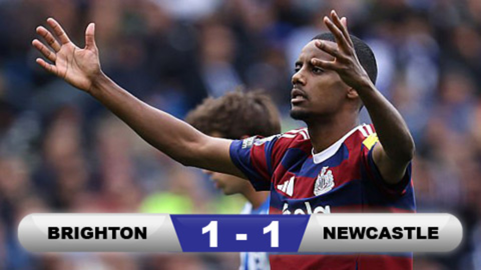 Kết quả Brighton 1-1 Newcastle: 1 điểm quý giá của 