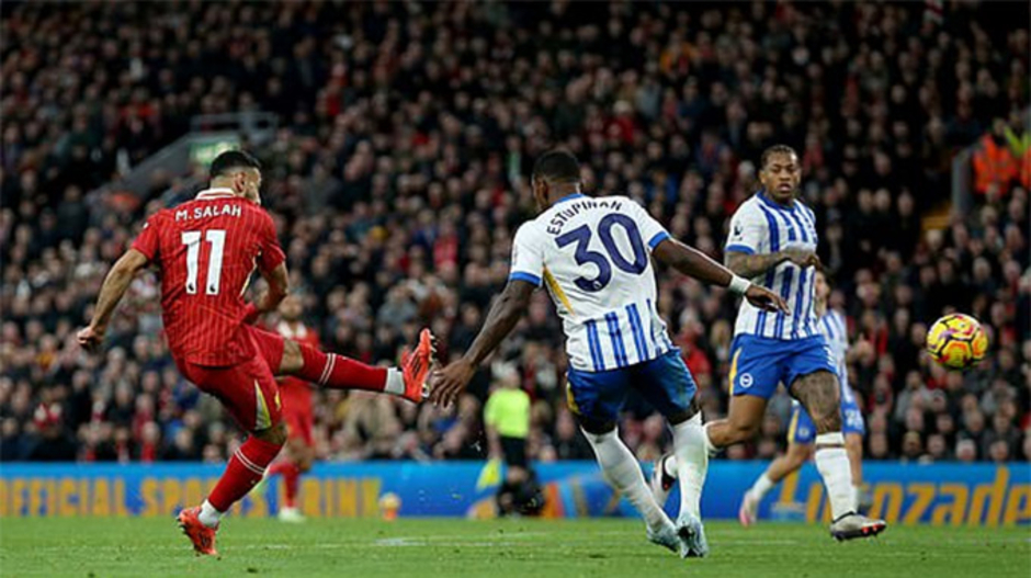 Kết quả Liverpool 2-1 Brighton: Đòi lại ngôi đầu bảng