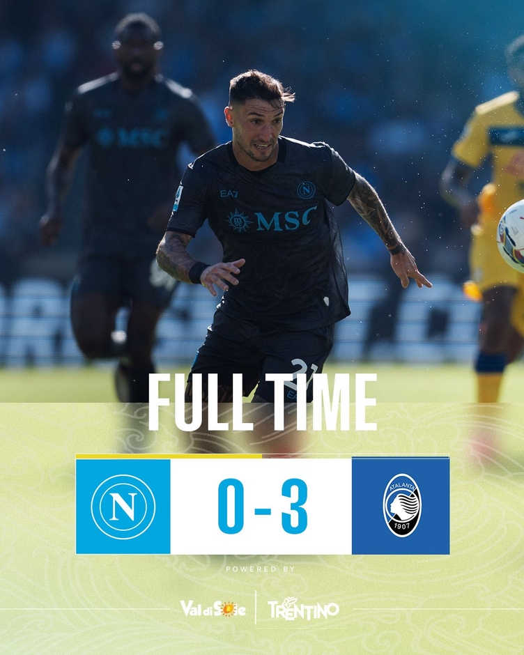 Kết quả Napoli 0-3 Atalanta: Napoli bại trận trên sân nhà