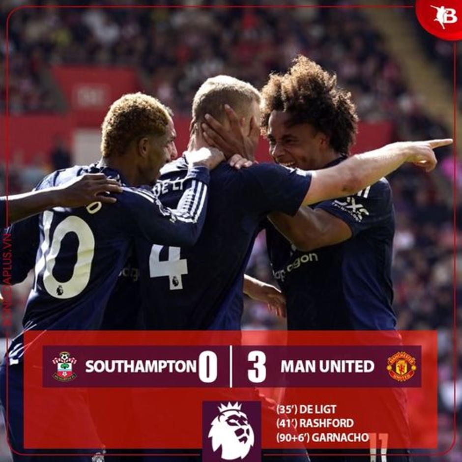 Kết quả Southampton 0-3 MU: Quỷ đỏ tưng bừng ngắt mạch thua