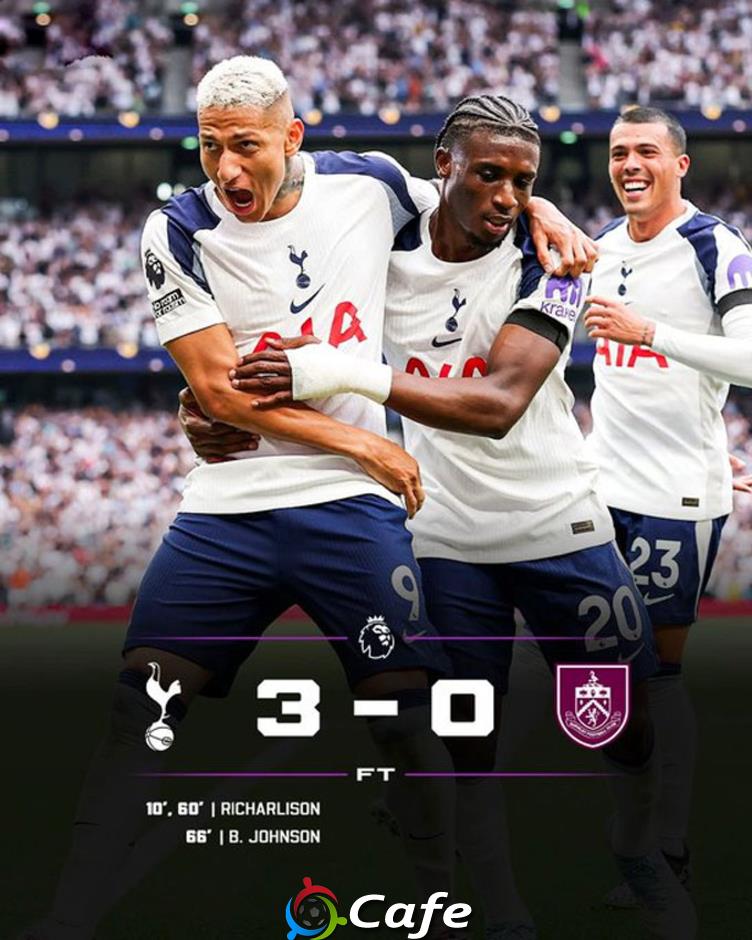 Kết quả Tottenham 3-0 Burnley: Song sát Richarlison - Kudus cùng tỏa sáng