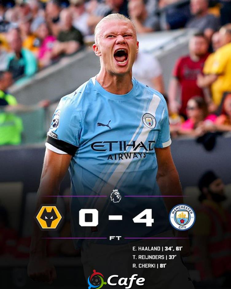 Kết quả Wolves 0-4 Man City: Ngày chói sáng của Haaland và Reijnders