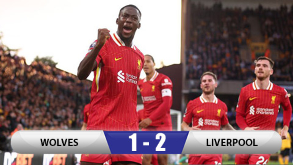 Kết quả Wolves 1-2 Liverpool: Liverpool trở lại đỉnh bảng