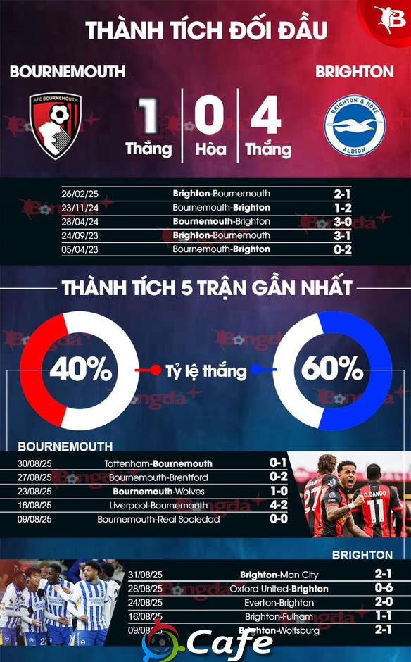 Nhận định bóng đá Bournemouth vs Brighton, 21h00 ngày 13/9: Tin vào chim mòng biển