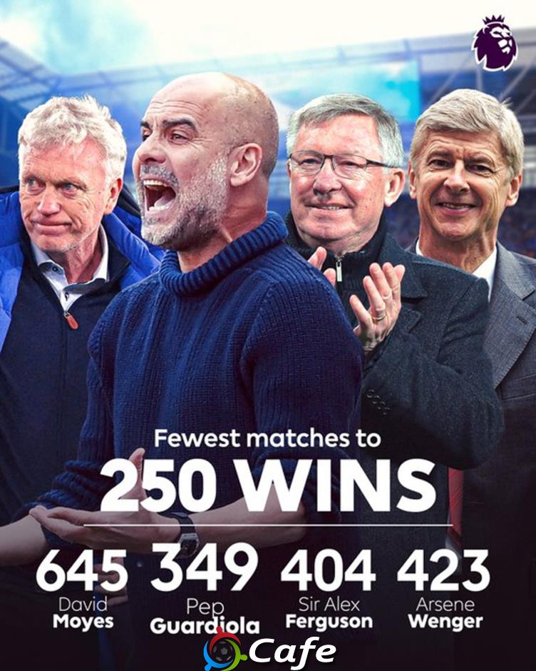 Pep Guardiola vượt mặt Sir Alex và Arsene Wenger