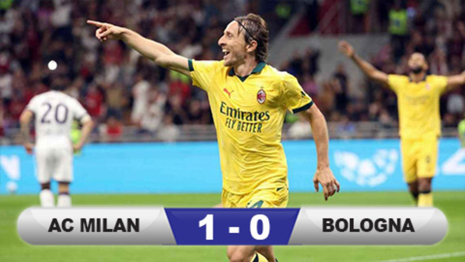 Kết quả AC Milan 1-0 Bologna: 