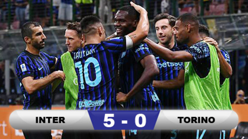 Kết quả Inter 5-0 Torino: Chiến thắng 