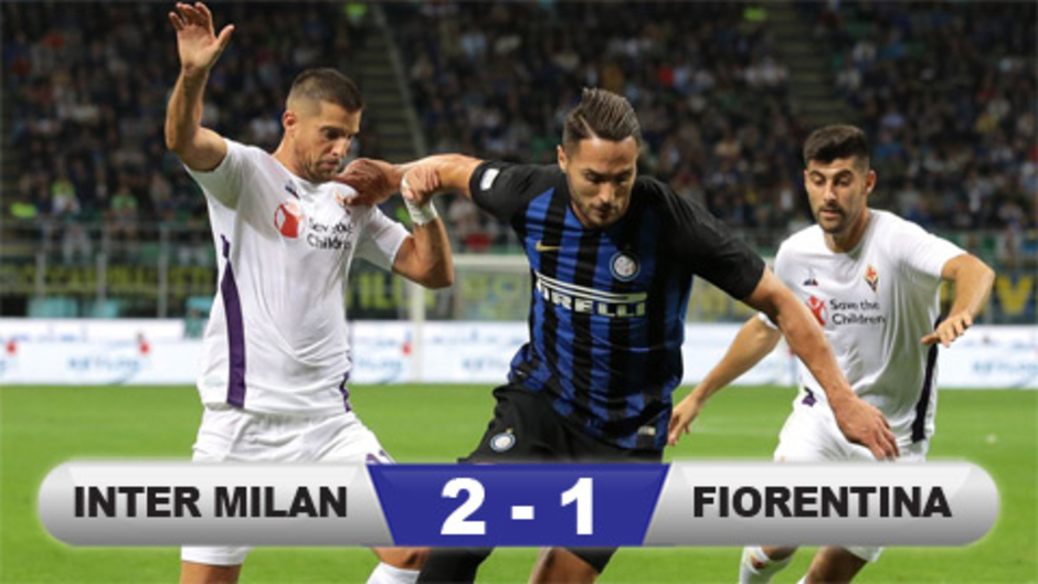 Kết quả Inter Milan 2-1 Fiorentina: 