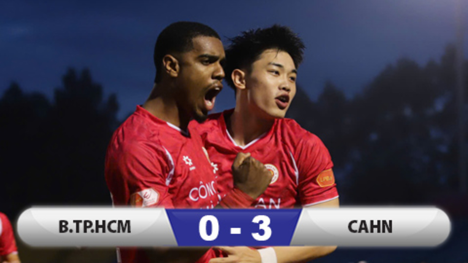 Kết quả Becamex TP.HCM 0-3 CAHN: ‘Thảm hoạ’ bắt đầu từ chiếc thẻ đỏ