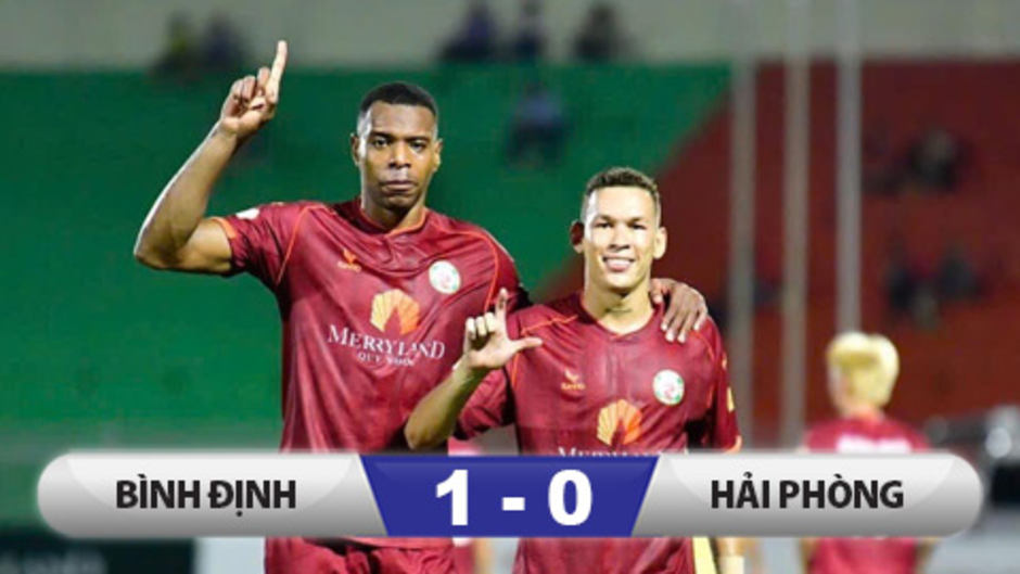 Kết quả Bình Định 1-0 Hải Phòng: Không cần chơi hay, chỉ cần 1 bàn là đủ