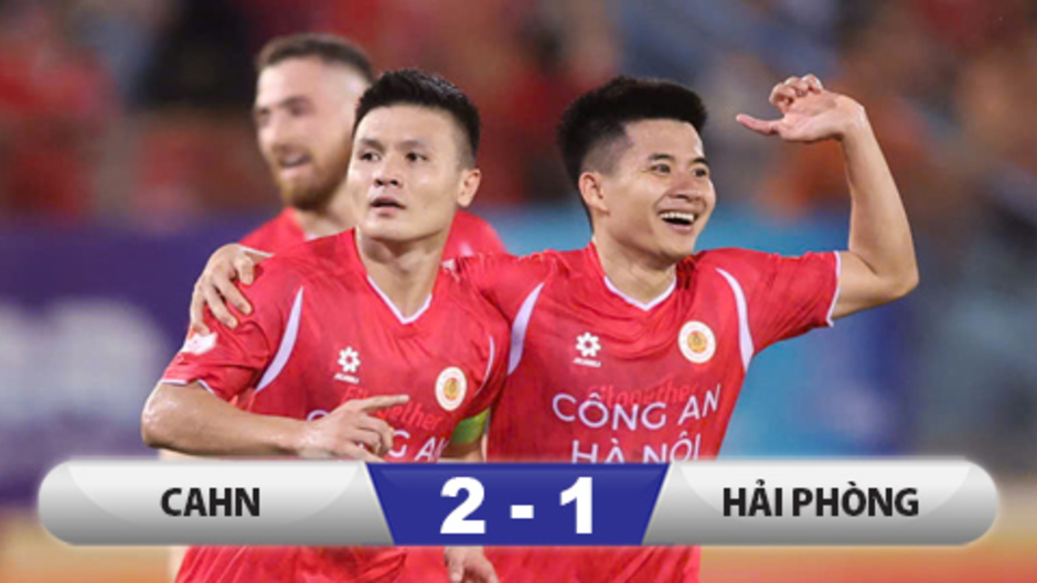 Kết quả CAHN 2-1 Hải Phòng: CAHN vượt lên dẫn đầu V.League