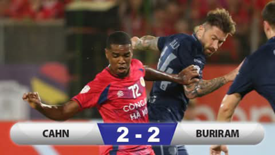 Kết quả chung kết Công an Hà Nội 2-2 Buriram United: Đánh rơi lợi thế