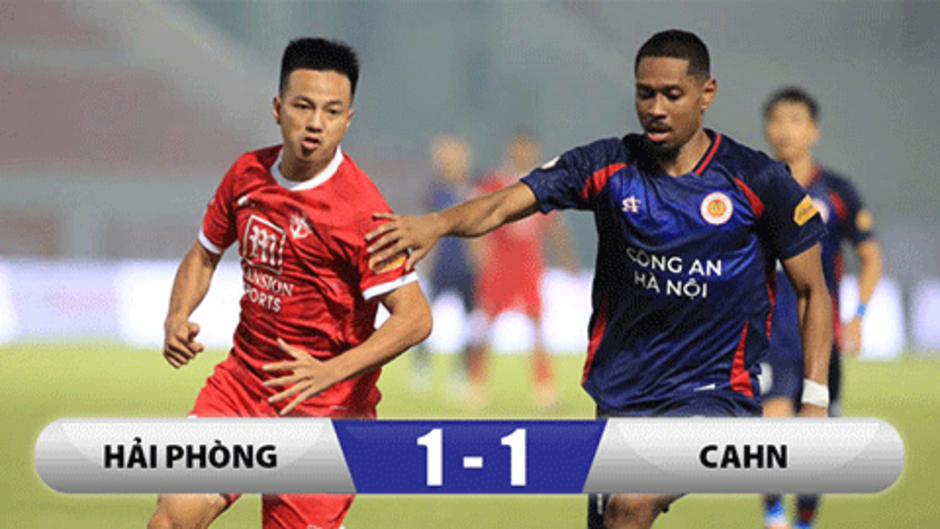 Kết quả Hải Phòng 1-1 CAHN: Khách đánh rơi chiến thắng